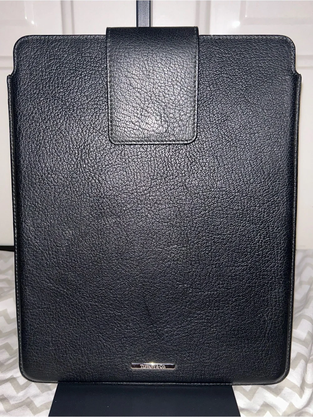 Tiffany & Co. Black Leather iPad / Tablet Folio Case